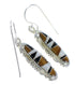 Southwest Multicolor Silver Hook Dangle Earrings YX70905